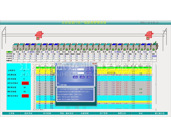 渭南全自动龙门生产线监控管理系统